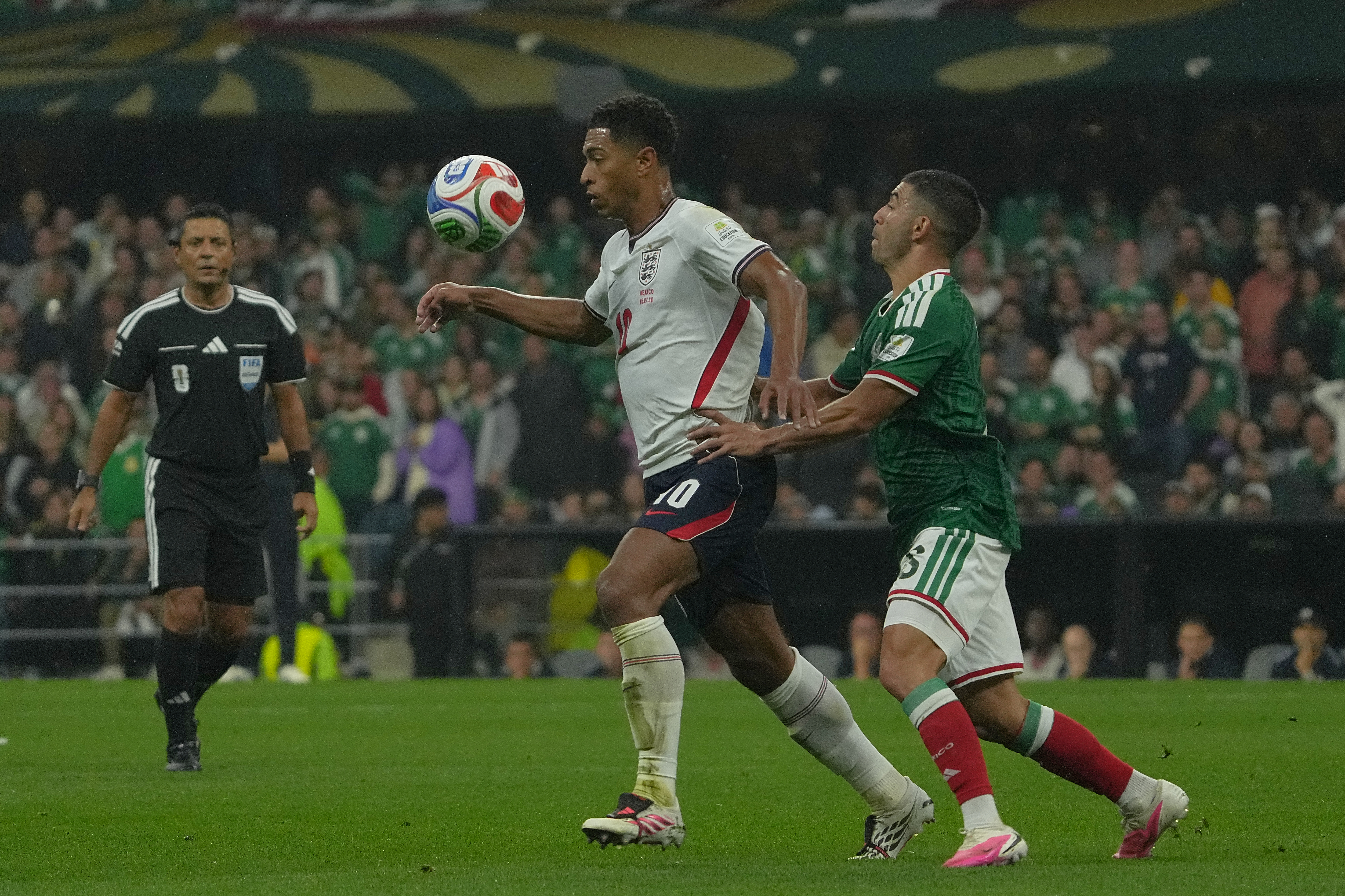 Mexico City, Mexico – July 5, 2026: (ARCHIVE PHOTO) English midfielder Jude Bellingham during the match between Engla...
