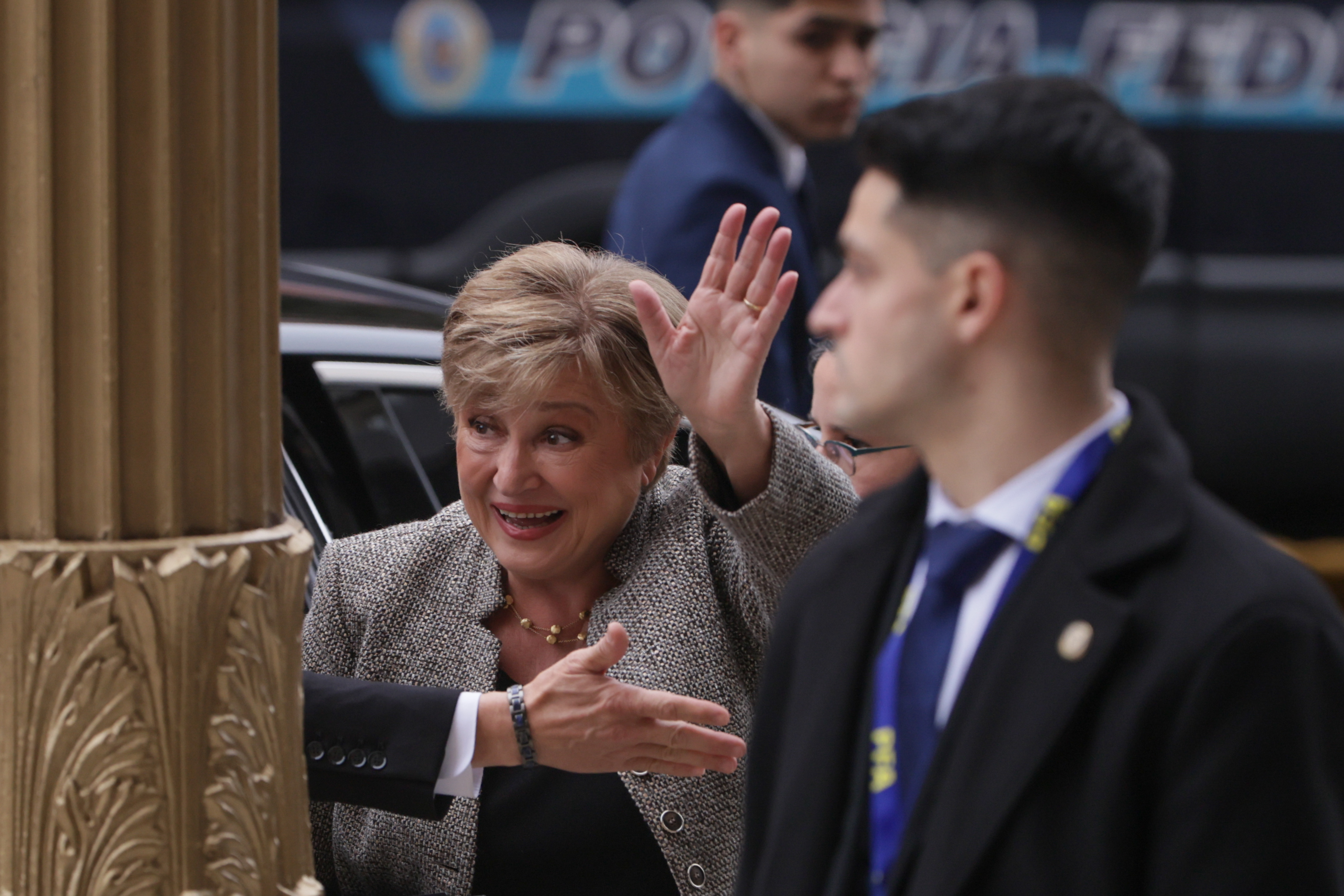 Buenos Aires, Argentina – July 27, 2026: International Monetary Fund (IMF) Managing Director Kristalina Georgieva mee...
